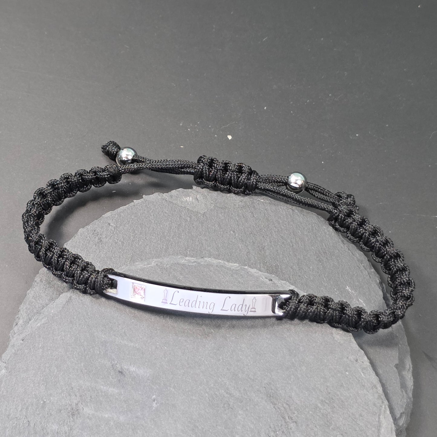 "The Director" Leading Lady Bracelet – Polished Silver Stainless Steel & Crystal