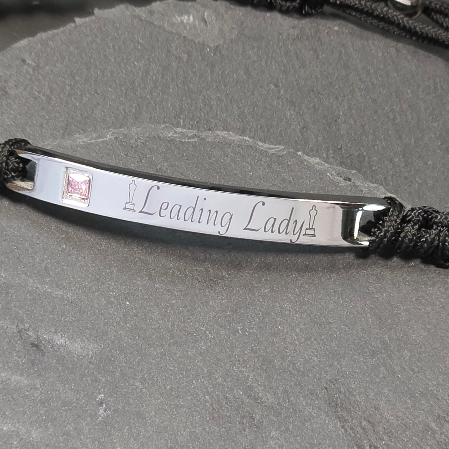 "The Director" Leading Lady Bracelet – Polished Silver Stainless Steel & Crystal
